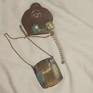 Rain earring and Necklace set